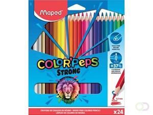 Maped kleurpotlood Color'Peps Strong, 24 potloden in een kartonnen etui