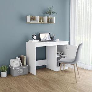 vidaXL Bureau 100x50x76 cm spaanplaat wit