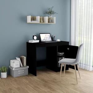 vidaXL Bureau 100x50x76 cm spaanplaat zwart