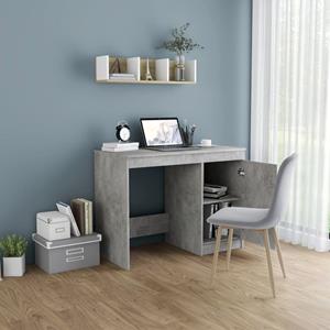 vidaXL Bureau 100x50x76 cm spaanplaat betongrijs