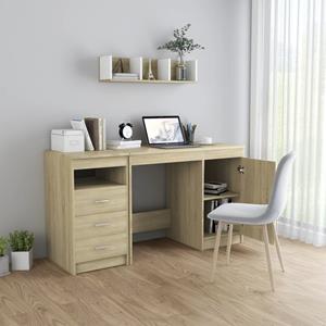 vidaXL Bureau 140x50x76 cm spaanplaat sonoma eikenkleurig