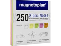 magnetoplan Plaknotitie Static Notes 100 mm x 100 mm Wit, Geel, Groen, Roze, Oranje 250 stuk(s)