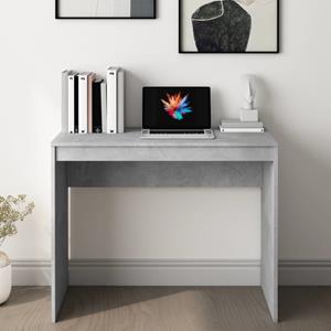 vidaXL Bureau 90x40x72 cm spaanplaat betongrijs