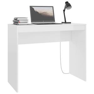 vidaXL Bureau 90x40x72 cm spaanplaat hoogglans wit