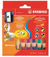 STABILO Multitalentstift woody 3 in 1, 6er Karton-Etui