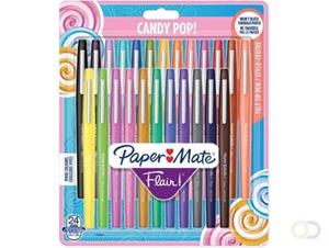 Paper Mate viltstift Flair Candypop, blister met 24 stuks in geassorteerde kleuren