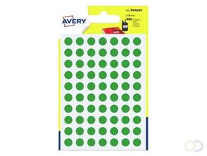 Avery PSA08V ronde markeringsetiketten, diameter 8 mm, blister van 490 stuks, groen