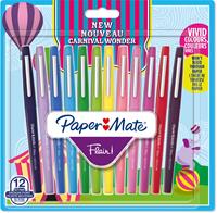 Paper Mate viltstift Flair Carnaval, blister met 12 stuks in geassorteerde kleuren