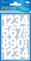 Zweckform 3787 Buchstabenetiketten 25mm x 100pt 1-9 weiß wetterfest 28 Stück