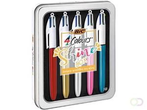 Bic balpen My 4 Colours Shine Box 5-delig