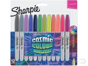 Sharpie permanente marker cosmic colour, fijne punt, blister van 12 stuks in geassorteerde kleuren
