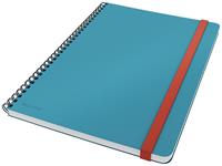 Leitz Cosy notitieboek met spiraalbinding, voor ft B5, geruit, blauw