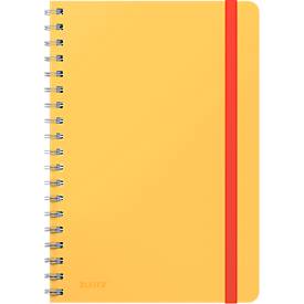 Leitz Cosy notitieboek met spiraalbinding, voor ft B5, geruit, geel