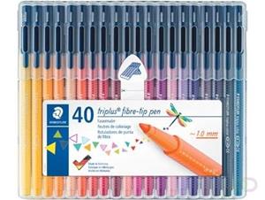 Staedtler viltstift Triplus Color, opstelbare box met 40 kleuren