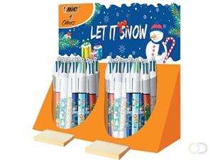 Bic 4 Colours Eindejaar balpen medium, tubo van 40 stuks