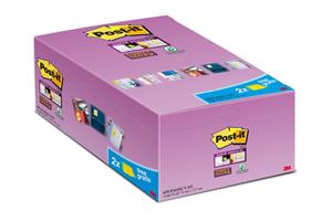 post-it Super Sticky Notes 127 x 76 mm Canary Yellow Geel 90 Vellen Voordeelpak 14 + 2 GRATIS