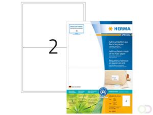 herma Recycling Etiketten 10830 Wit Rechthoekig 199,6 x 143,5 mm 100 Vellen van 2 Etiketten