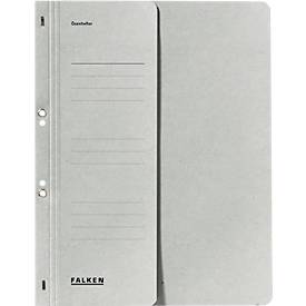 Falken Bijlagen A4 Grijs Karton Halve flap 24 x 32 cm