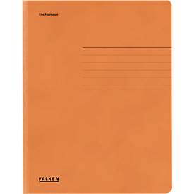 Falken Einschlagmappe A4 Karton 320g/qm mit 3 Klappen orange