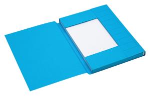 jalema Dossiermap 3 flap A4 Blauw Karton 3 kleppen 31 x 23 cm