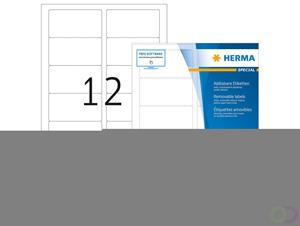 herma Multifunctionele etiketten 10304 Wit 88,9 x 46,6 mm 100 Vellen à 12 Etiketten