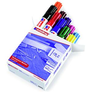 edding 500 Permanent Marker Breed Schuine Punt Kleurenassortiment 10 Stuks