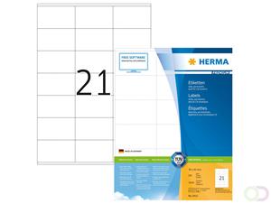 herma Multifunctionele Etiketten 4415 Wit Rechthoekig 70 x 42 mm 500 Vellen van 21 Etiketten