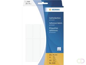 herma Multifunctionele Etiketten 2420 Wit Rechthoekig 20 x 75 mm 32 Vellen van 10 Etiketten