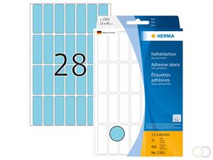 herma Multifunctionele Etiketten 2363 Blauw Rechthoekig 13 x 40 mm 32 Vellen van 28 Etiketten