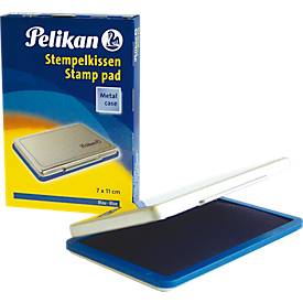 pelikan Stempelkussens in een metalen doosje Stempelkussen Zilver, blauw 7 x 7 x 11 cm