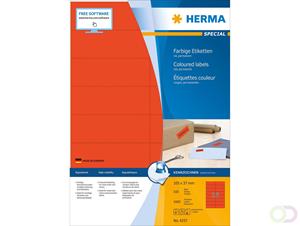 herma Gekleurde Etiketten 4257 Rood Rechthoekig 1600 Etiketten per pak