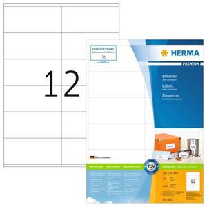 HERMA Universal-Etiketten PREMIUM, 105 x 48 mm, weiß