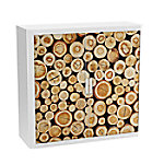 easyOffice Rollladenschrank easyoffice BxTxH 86x37,5x104cm Brennholz