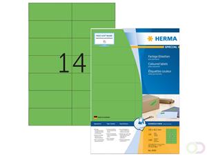 herma Gekleurde Etiketten 4559 Groen Rechthoekig 105 x 42 mm 100 Vellen van 14 Etiketten