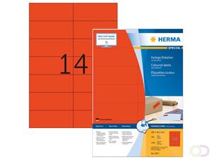 herma Gekleurde Etiketten 4557 Rood 105 x 42 mm 100 Vellen van 14 Etiketten