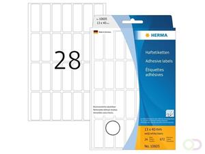 herma Multifunctionele Etiketten 10605 Wit Rechthoekig 13 x 40 mm 32 Vellen van 28 Etiketten