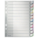 Leitz Kunststoffregister 1275-00-00 blanko A5 0,12mm farbige Fenstertabe zum wechseln 12-teilig