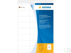 herma Multifunctionele etiketten 4443 Wit 70 x 36 mm 20 Vellen à 24 Etiketten