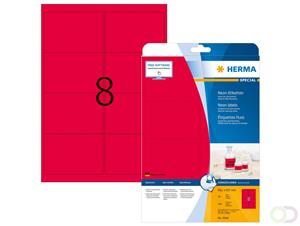 herma Etiketten 5046 Neon Rood Rechthoekig 160 Etiketten per pak