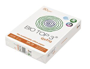 biotop3 Bio Top 3 Chloorvrij gebleekt print-/ kopieerpapier A3 80 gram Wit 89 CIE 500 vellen