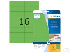 herma Gekleurde Etiketten 4554 Groen Rechthoekig 105 x 37 mm 20 Vellen van 16 Etiketten