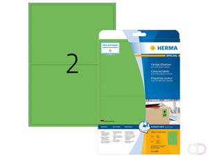 herma Gekleurde Etiketten 4499 Groen Rechthoekig 199,6 x 143,5 mm 20 Vellen van 2 Etiketten