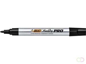 bic Marking PRO Permanent Marker Breed Ronde Punt Zwart 12 Stuks