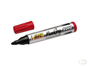 bic Marking 2000 Permanent Marker Medium Ronde Punt Rood 12 Stuks