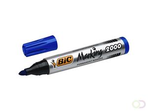 bic Marking 2000 Permanent Marker Medium Ronde Punt Blauw 12 Stuks