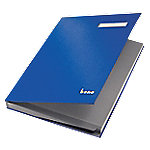Bene Unterschriftenmappe 76400 A4 250g Karton blau mit Einsteckschild 19 Fächer