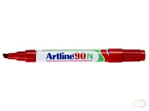 artline 90N Permanent Marker Extra Breed Schuine Punt Rood 12 Stuks