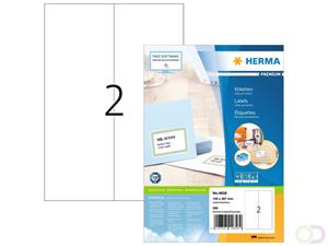 herma PREMIUM etiketten 4658 Wit A4 105 x 297 mm 100 Vellen à 2 Etiketten