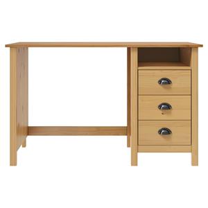 vidaXL Bureau Hill Range met 3 lades 120x50x74 cm massief grenenhout