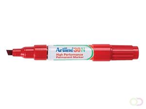 artline 30N Permanent Marker Schuine Punt Rood 12 Stuks